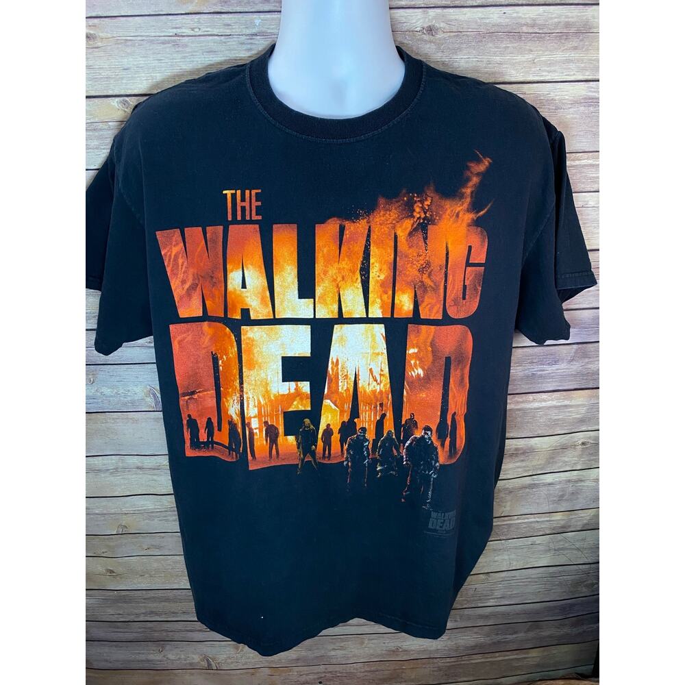 The Walking Dead T Shirt Size Large Black Graphic Short Sleeve 2013 TV Show AMC